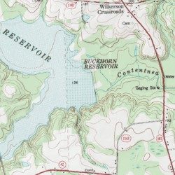 Buckhorn Lake Wilson County North Carolina Reservoir Lucama Usgs Topographic Map By Mytopo